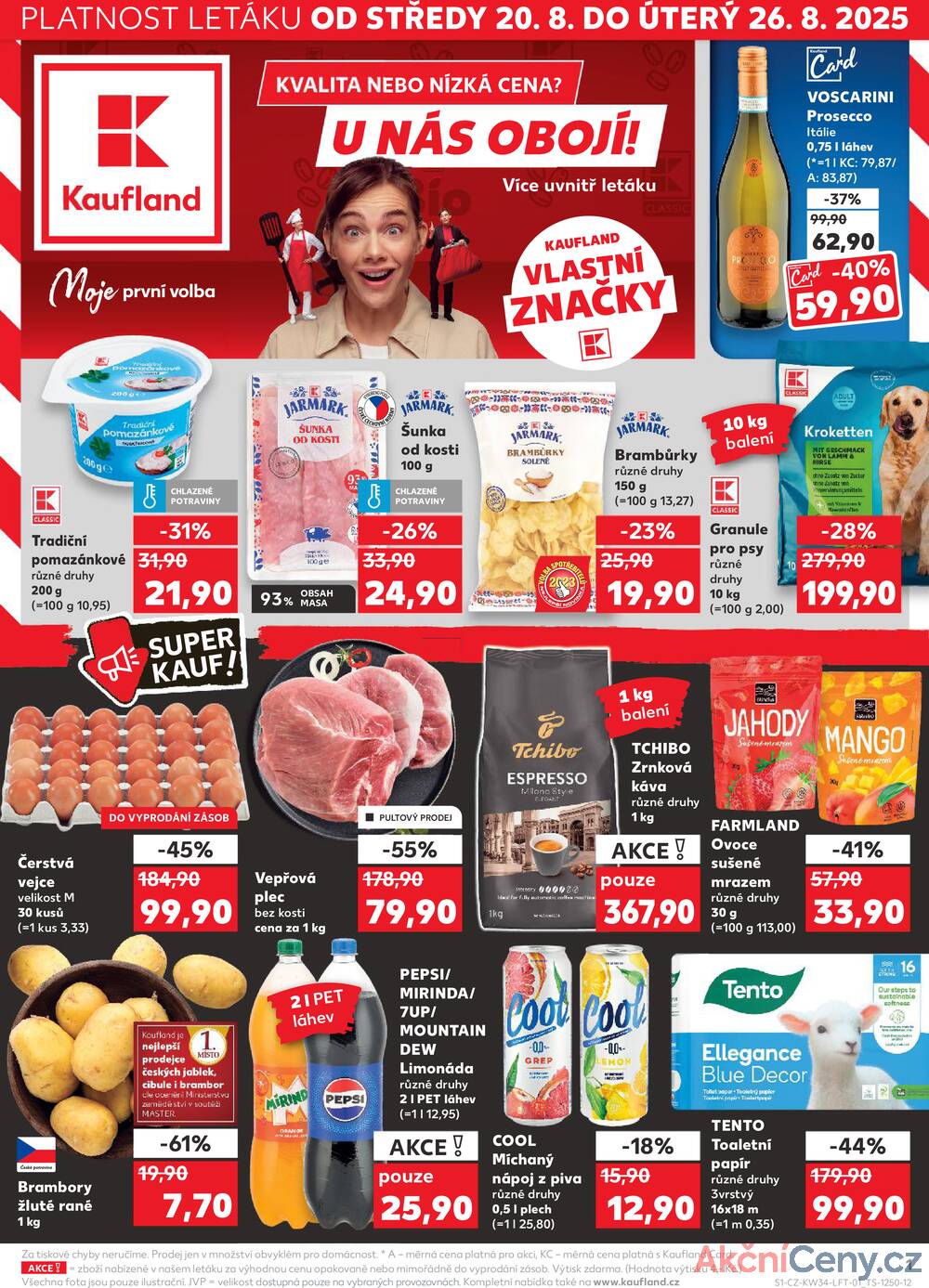 Leták Kaufland - Kaufland 20.8. - 26.8. - Kaufland - Jablonec nad Nisou (U Kostela) - strana 1