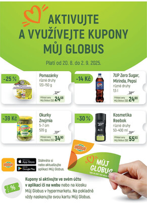 Akční leták Globus 20.8. - 26.8.2025 - Globus Praha - Centrum Černý Most