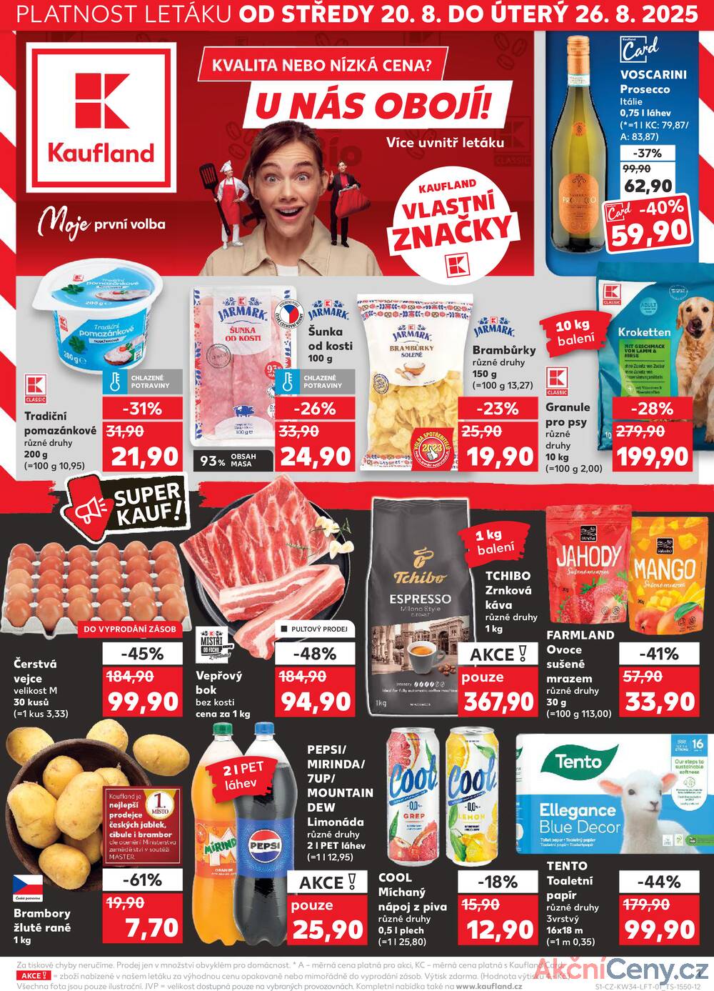 Leták Kaufland - Kaufland 20.8. - 26.8. - Kaufland - Kuřim - strana 1