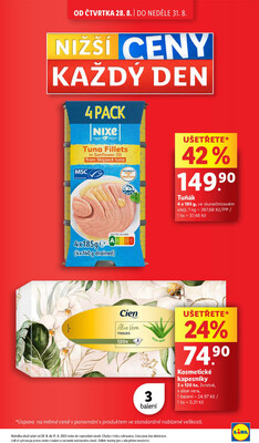 Lidl Čtvrtek od 28.8. do 31.8.2025