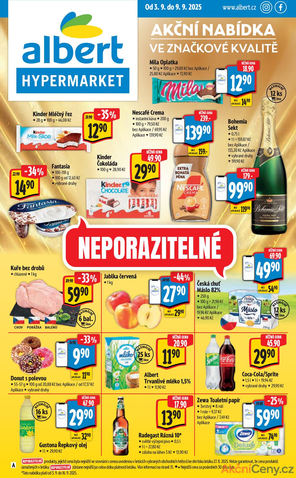 Leták Albert - Albert  Hypermarket od 3.9. do 9.9.2025 - strana 1