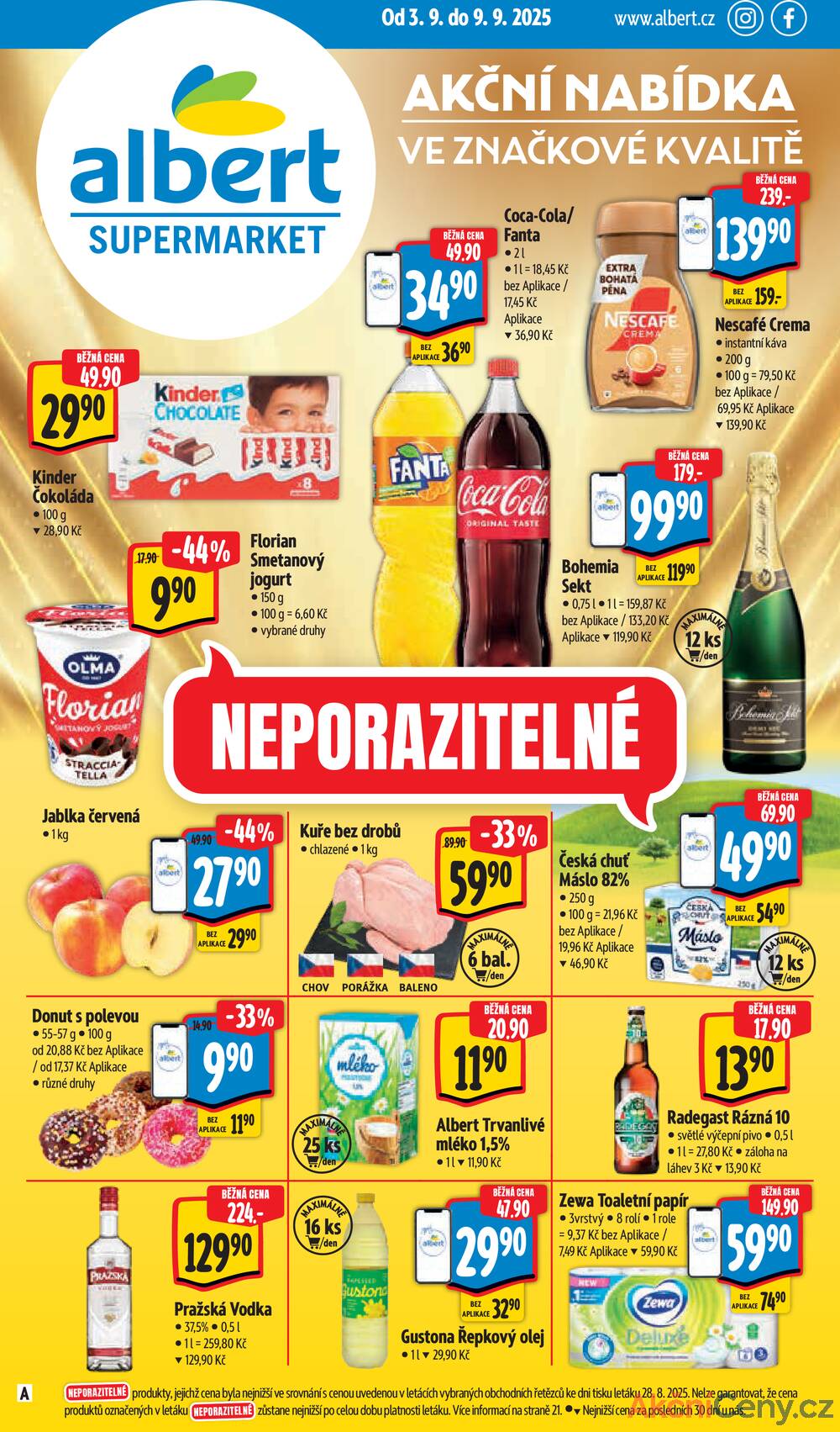 Leták Albert - Albert Hypermarket Jihomoravský od 3.9. do 9.9.2025 - strana 1