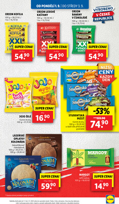 Lidl od 1.9. do 3.9.2025