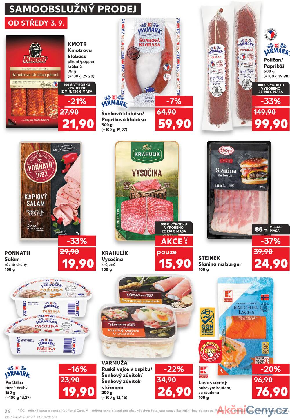 Leták Kaufland - Kaufland 3.9. - 9.9. - Kaufland - Karlovy Vary - strana 26