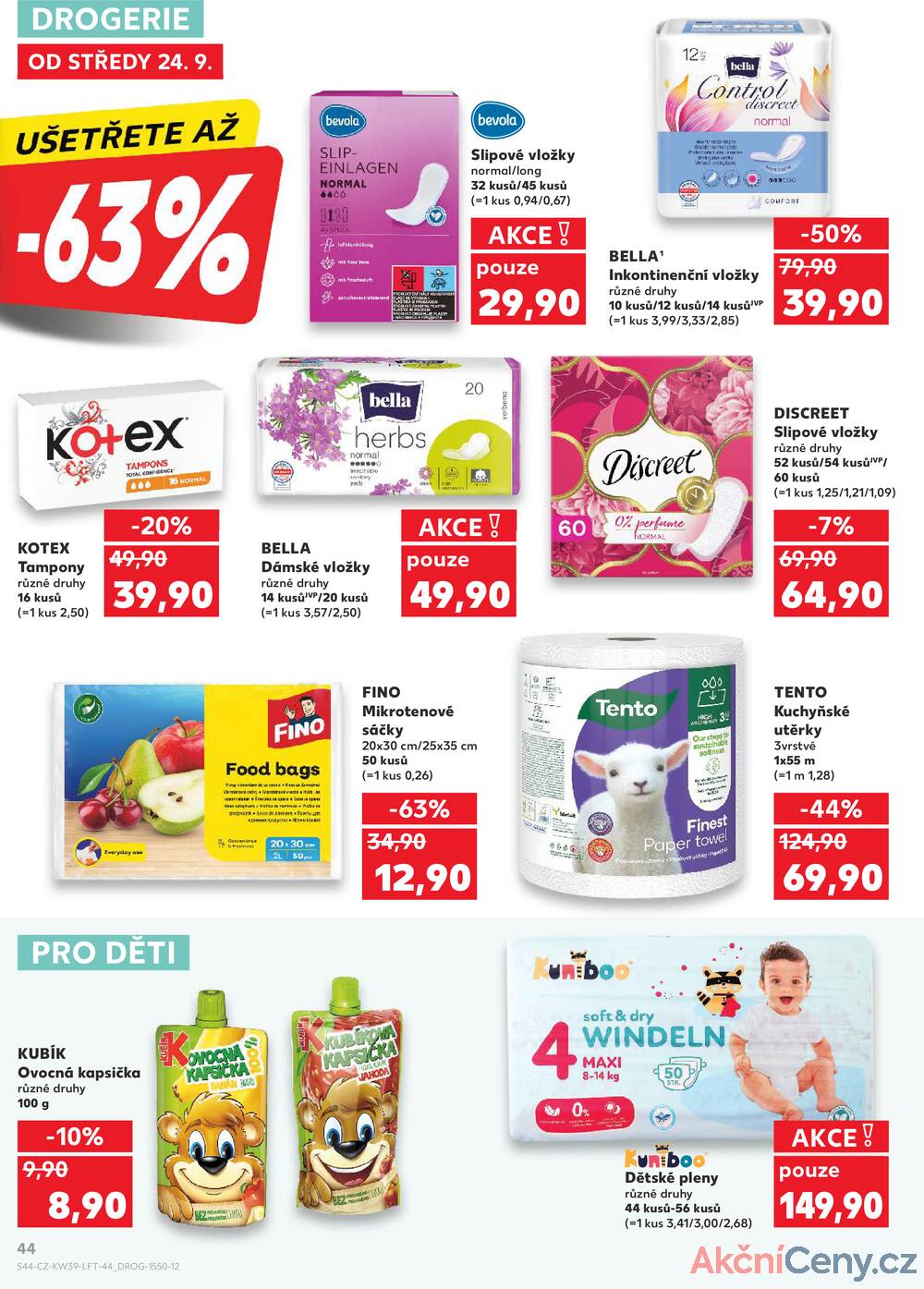 Leták Kaufland - Kaufland 24.9. - 30.9. - Kaufland - Děčín - strana 44
