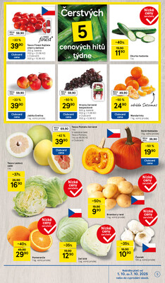 Tesco malé hypermarkety od 1.10. do 7.10.2025
