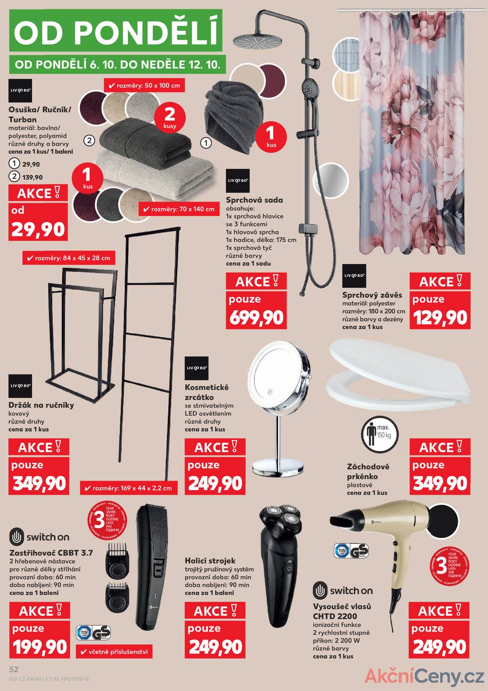 Leták Kaufland - Kaufland 1.10. - 7.10. - Kaufland - Třeboň - strana 52
