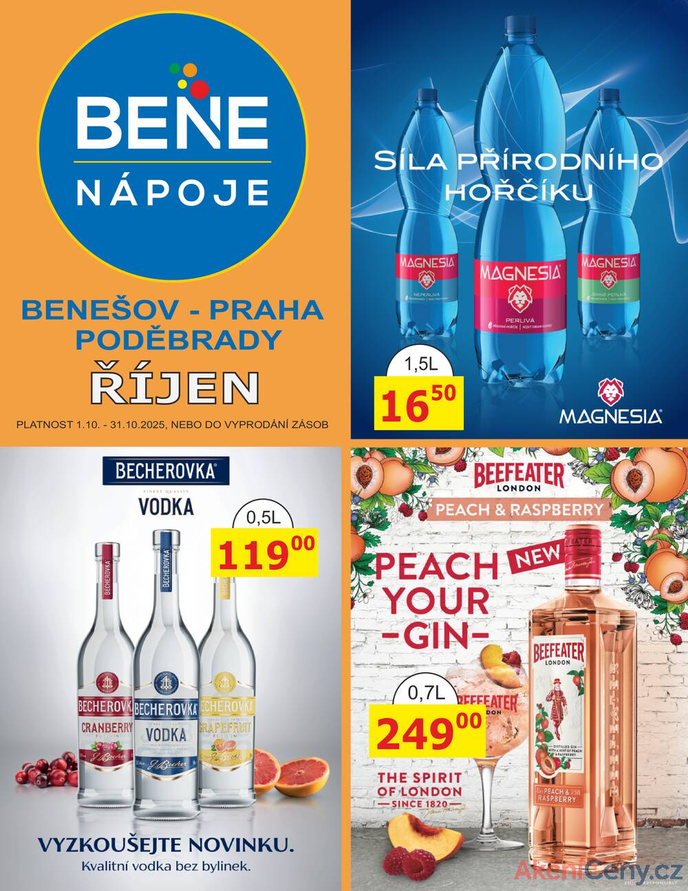 Leták BENE NÁPOJE - BENE Nápoje od 1.10. do 31.10.2025 - strana 1