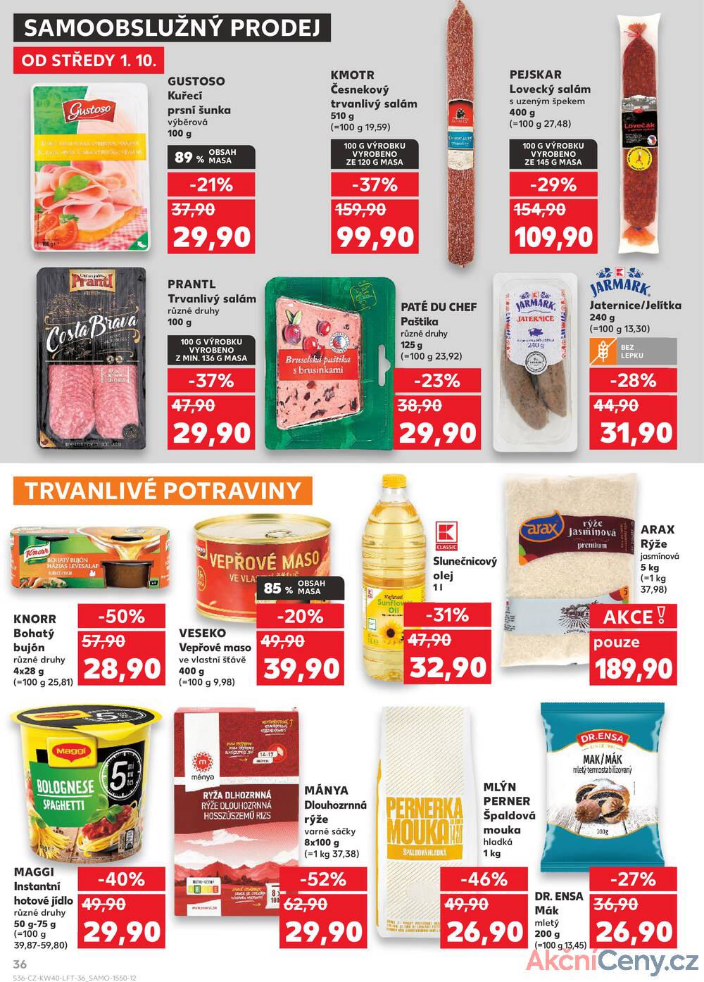 Leták Kaufland - Kaufland 1.10. - 7.10. - Kaufland - Valašské Meziříčí - strana 36