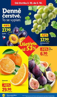 Lidl Čtvrtek od 2.10. do 5.10.2025