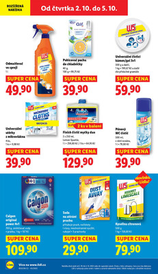 Lidl Čtvrtek od 2.10. do 5.10.2025