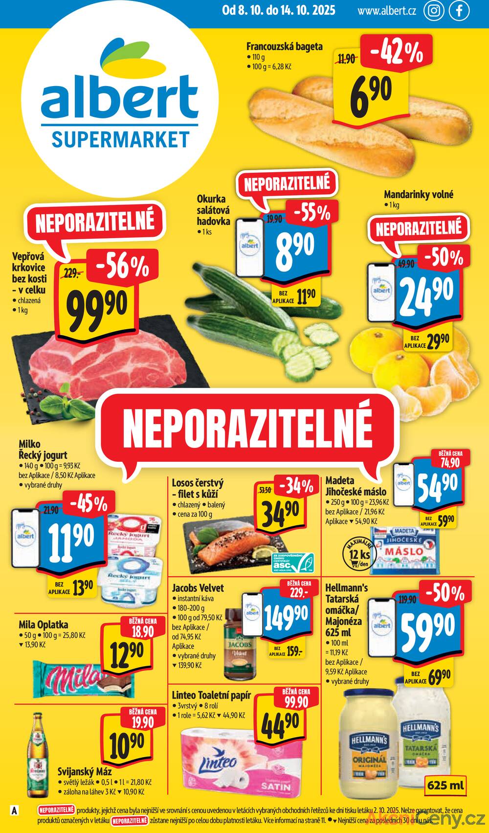 Leták Albert - Albert Supermarket od 8.10. do 14.10.2025 - strana 1