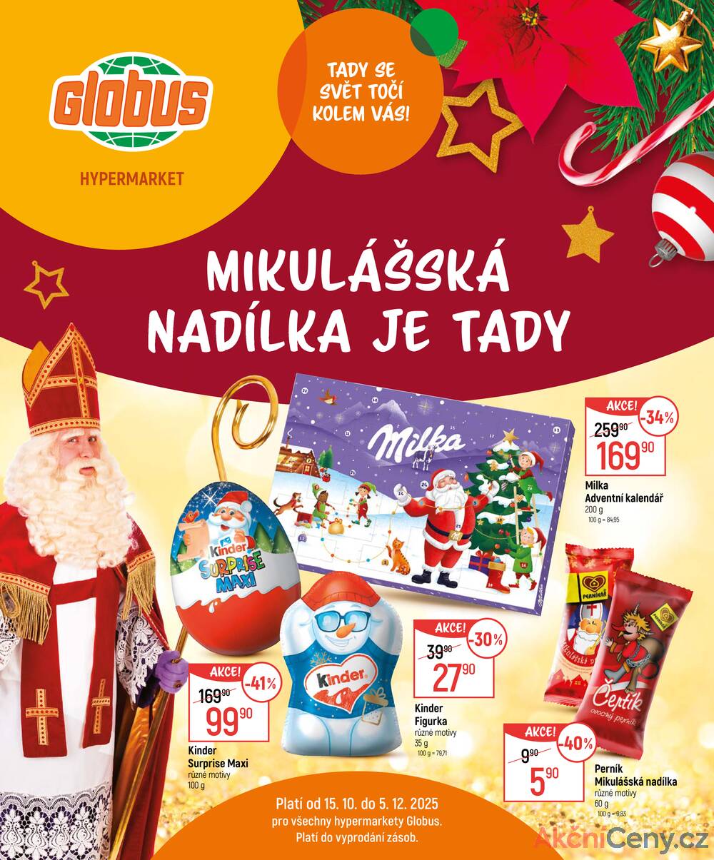 Leták Globus - Akční leták Globus 15.10. - 5.12.2025 - Globus Praha - Zličín - strana 1 Leták Globus - Akční leták Globus 15.10. - 5.12.2025 - Globus Praha - Zličín - strana 1
