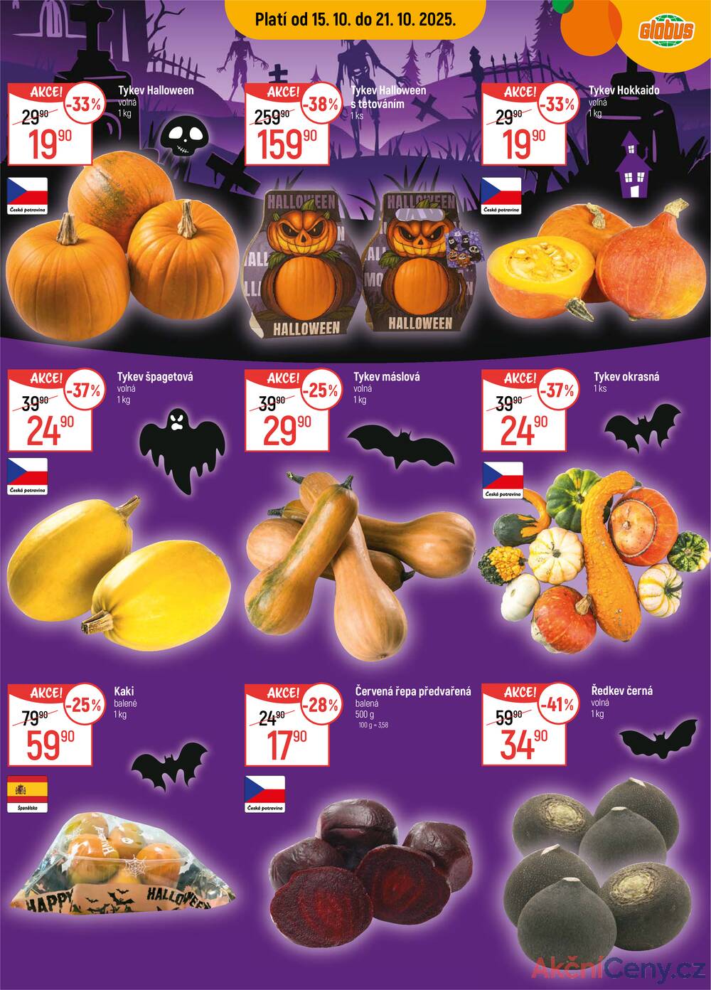 Leták Globus - Akční leták Globus 15.10. - 21.10.2025 - Globus České Budějovice - strana 1