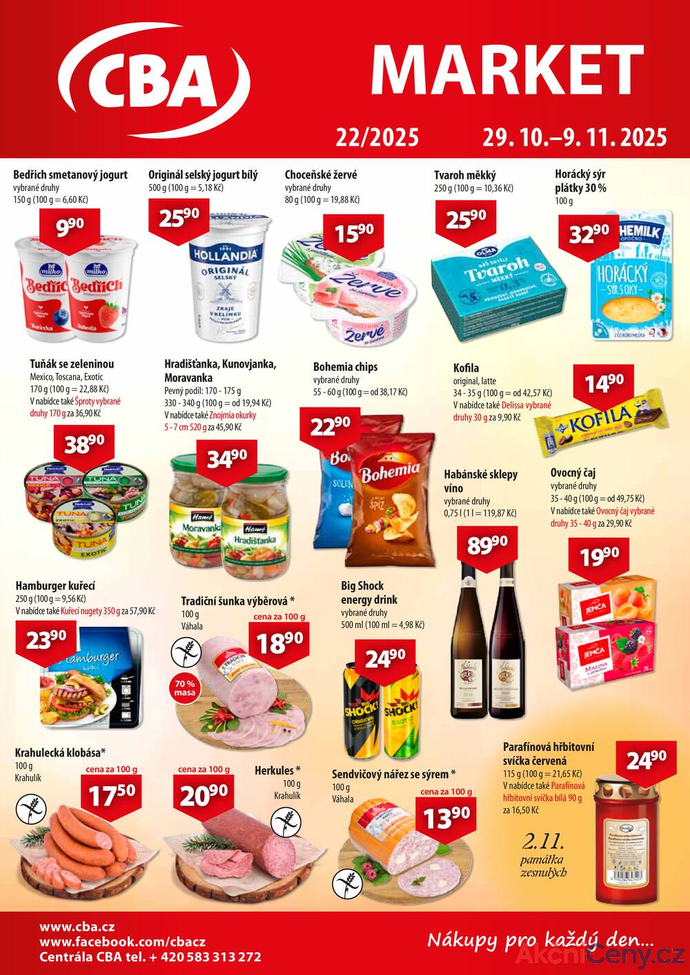 Leták CBA - CBA Market od 29.10. do 9.11.2025 - strana 1 Leták CBA - CBA Market od 29.10. do 9.11.2025 - strana 1