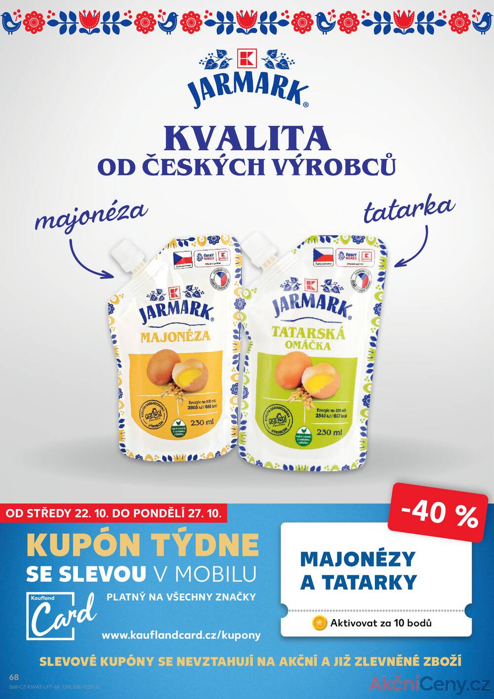 Leták Kaufland - Kaufland 22.10. - 27.10. - Kaufland - Praha 6 (Podbaba) - strana 68