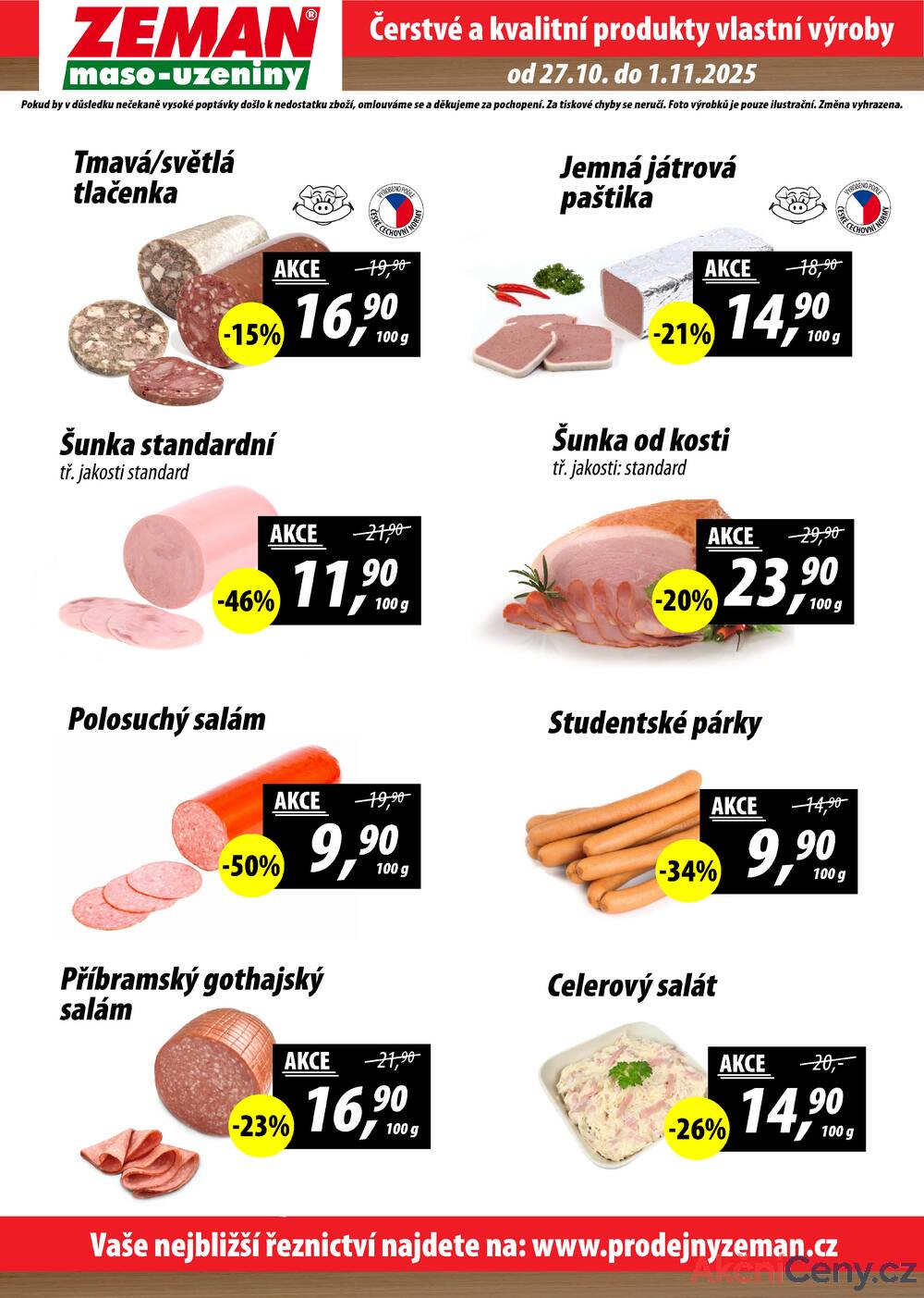 Leták ZEMAN maso-uzeniny - ZEMAN maso-uzeniny od 27.10. do 1.11.2025 - strana 2 Leták ZEMAN maso-uzeniny - ZEMAN maso-uzeniny od 27.10. do 1.11.2025 - strana 2