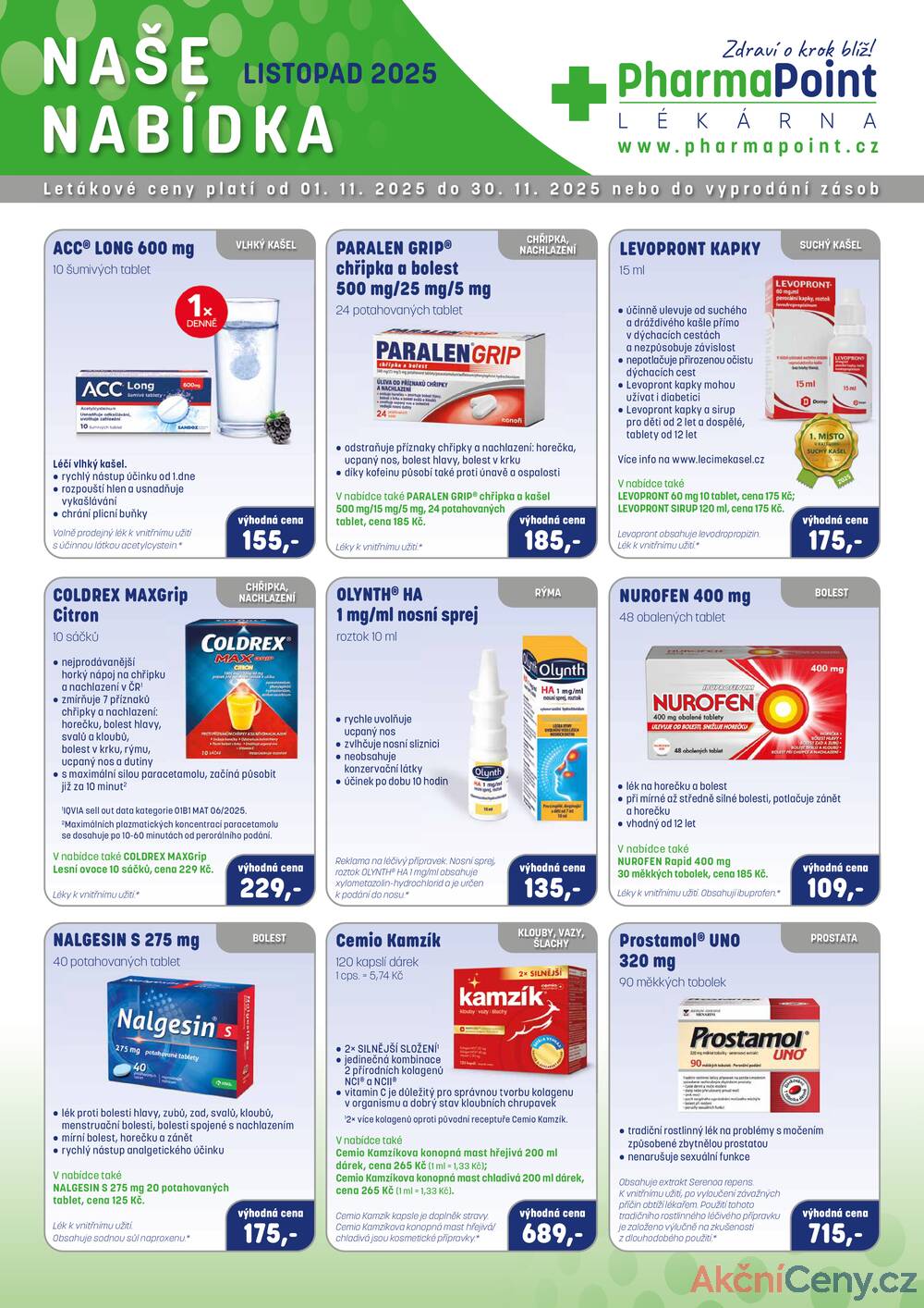 Leták PharmaPoint
platný do 30.11.2025 - strana 1