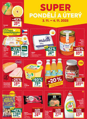 Billa  od 29.10. do 4.11.2025