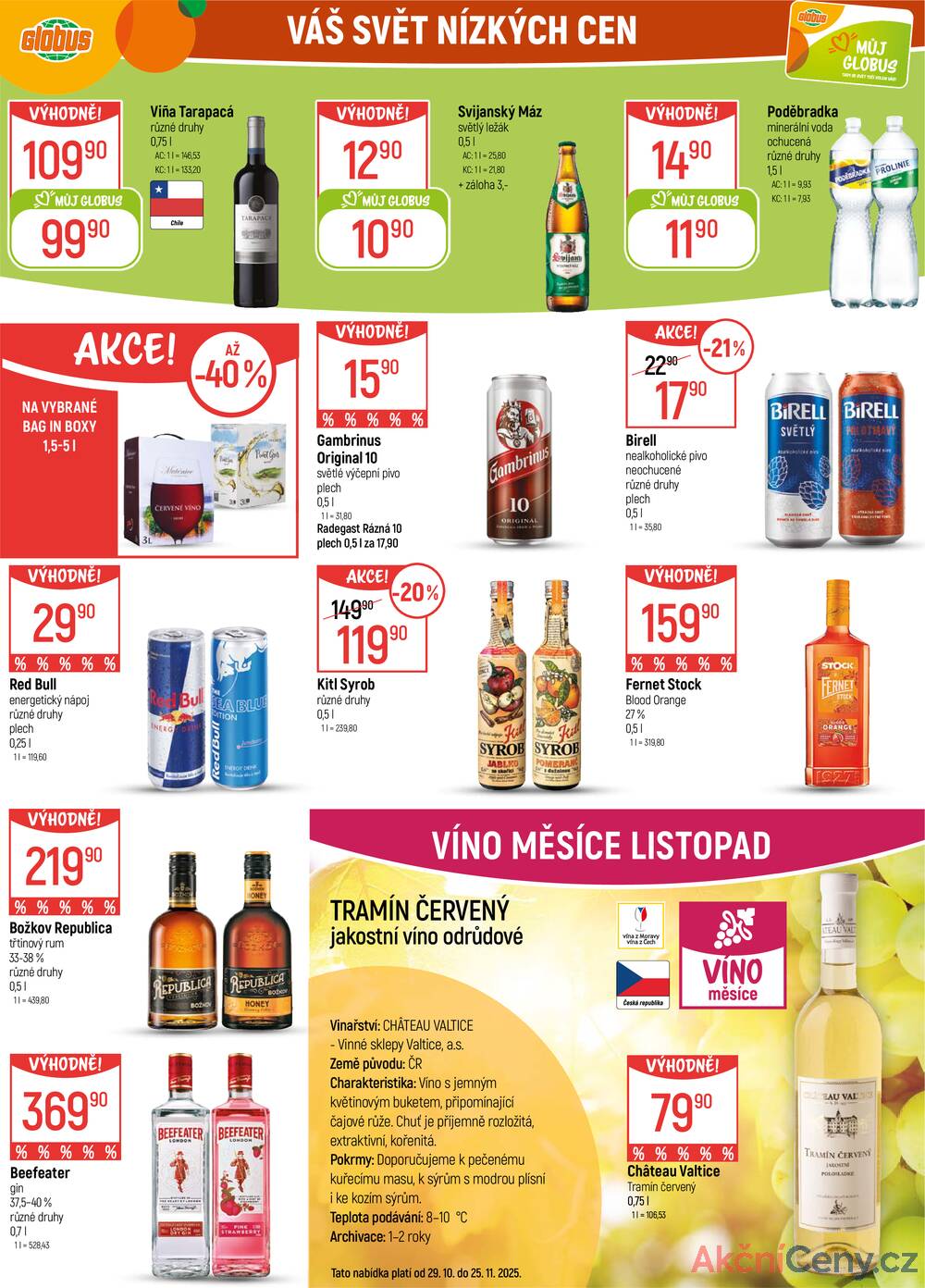 Leták Globus - Akční leták Globus 29.10. - 4.11.2025 - Globus České Budějovice - strana 28