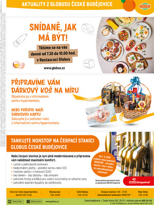 Akční leták Globus 29.10. - 4.11.2025 - Globus České Budějovice