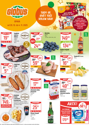 Leták Akční leták Globus 29.10. - 4.11.2025 - Globus Opava