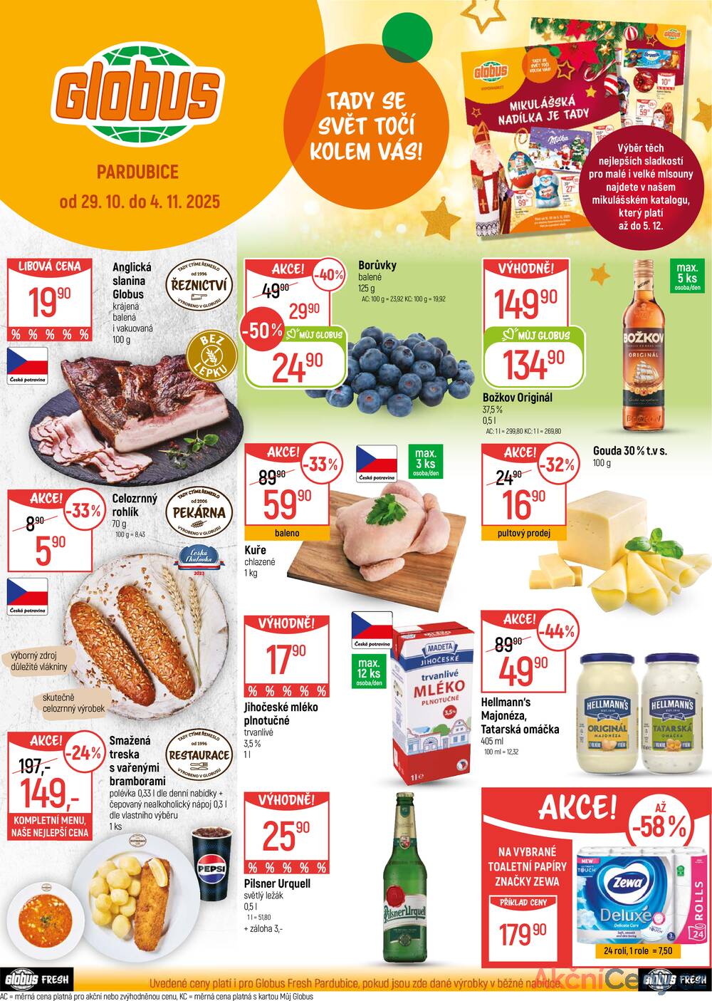 Leták Globus - Akční leták Globus 29.10. - 4.11.2025 - Globus Pardubice - strana 1 Leták Globus - Akční leták Globus 29.10. - 4.11.2025 - Globus Pardubice - strana 1