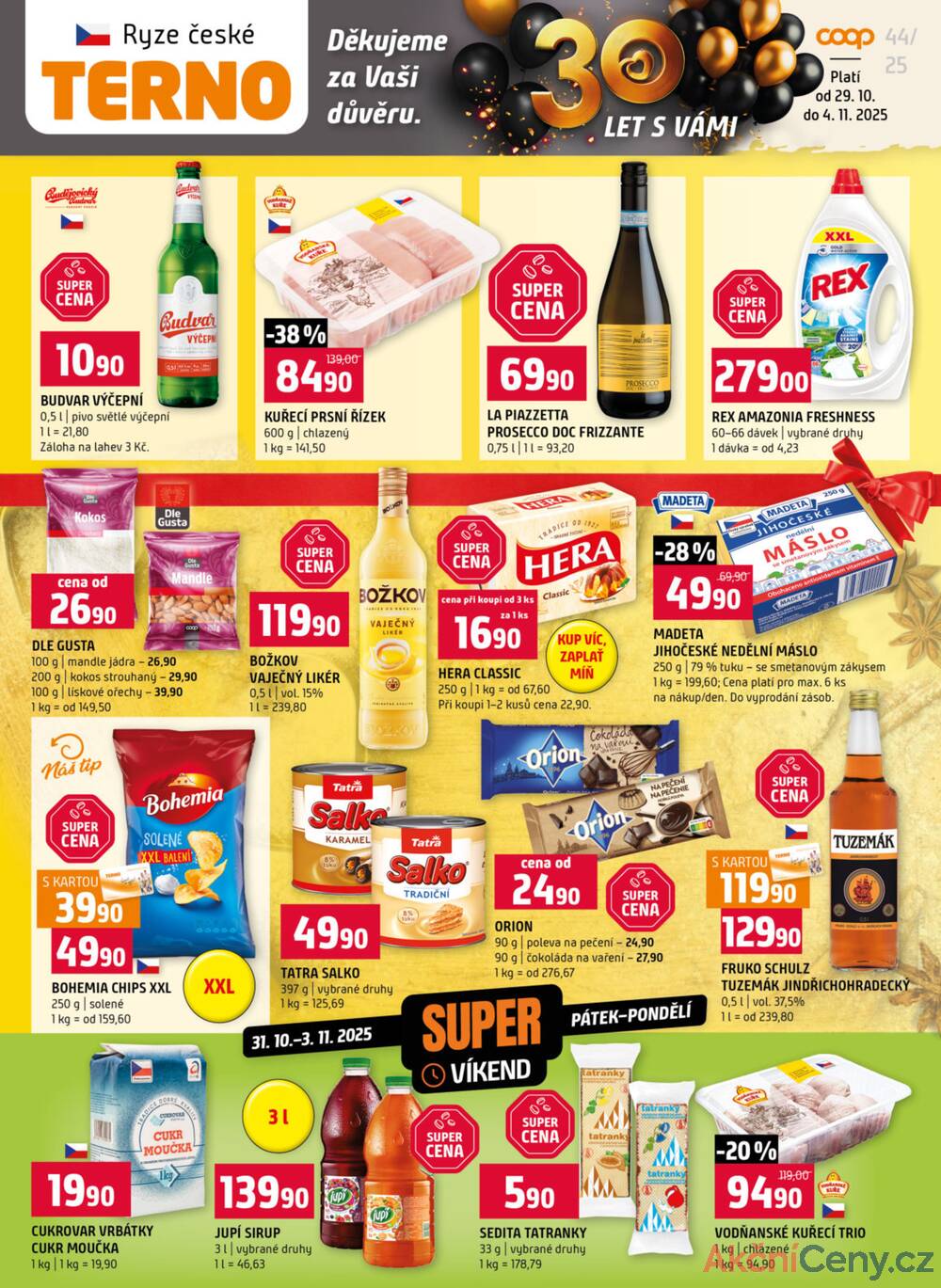 Leták Terno - Terno Zlín, Český Krumlov, Prachatice, Tábor, Strakonice, Blatná 29.10. - 4.11. - strana 1 Leták Terno - Terno Zlín, Český Krumlov, Prachatice, Tábor, Strakonice, Blatná 29.10. - 4.11. - strana 1
