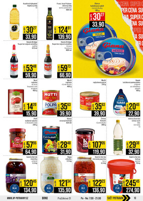 JIP Cash & Carry Brno, Praha, Ostrava, Jilemnice, Pardubice, Ostrava, Karlovy Vary, Olomouc a Zlín od 29.10. do 4.11.2025