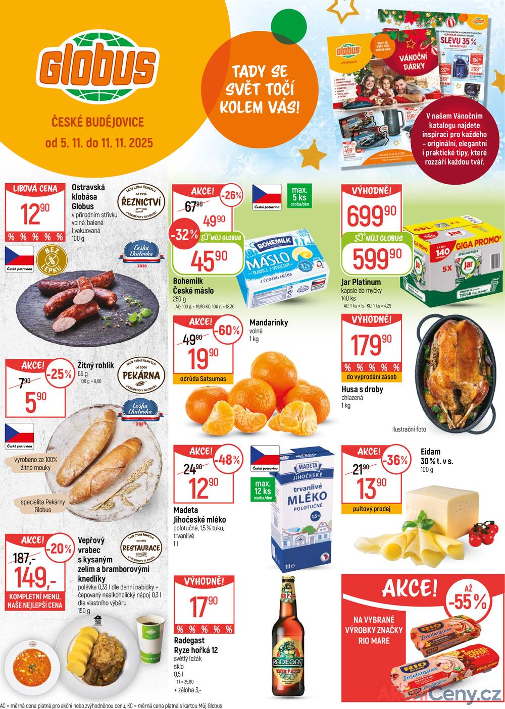 Leták Globus - Akční leták Globus 5.11. - 11.11.2025 - Globus České Budějovice - strana 1 Leták Globus - Akční leták Globus 5.11. - 11.11.2025 - Globus České Budějovice - strana 1