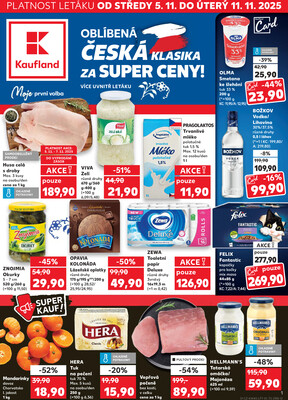 Leták Kaufland 5.11. - 11.11. - Kaufland - Liberec (Dr. M. Horákové)