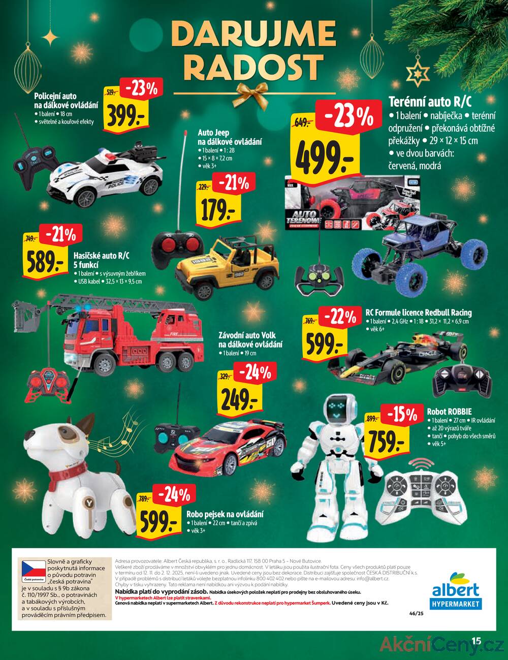 Leták Albert - Albert Hypermarket Vánoce od 12.11. do 2.12.2025 - strana 15