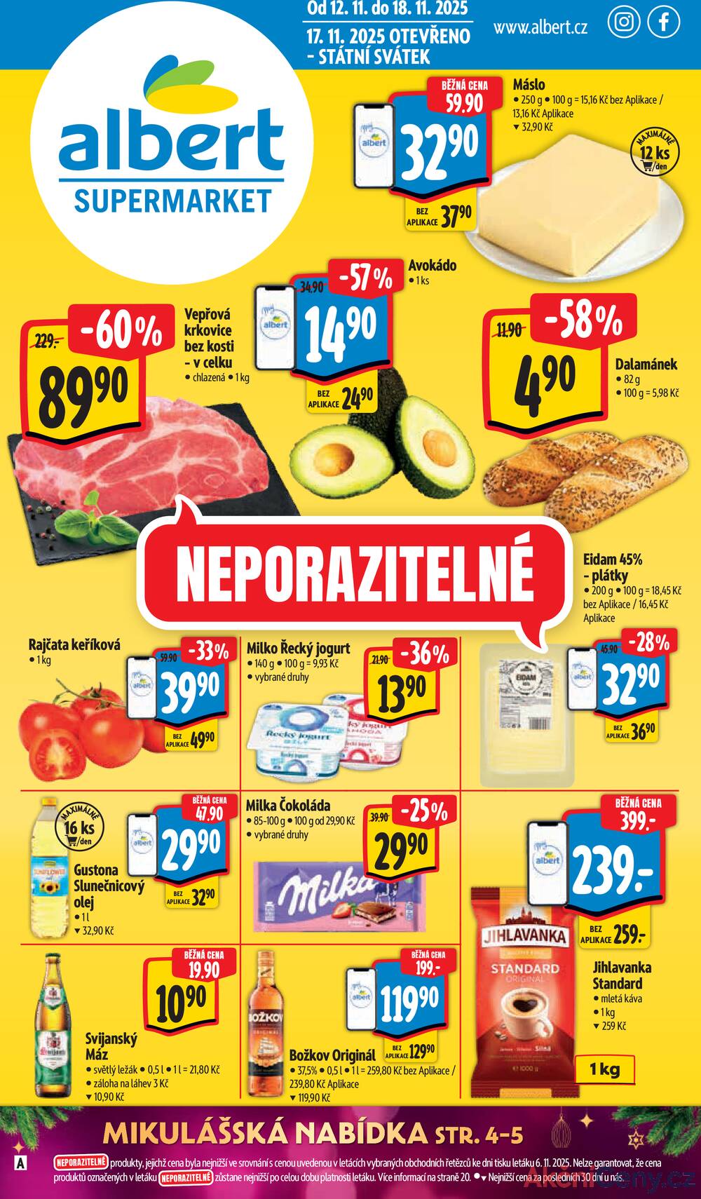 Leták Albert - Albert Supermarket od 12.11. do 18.11.2025 - strana 1