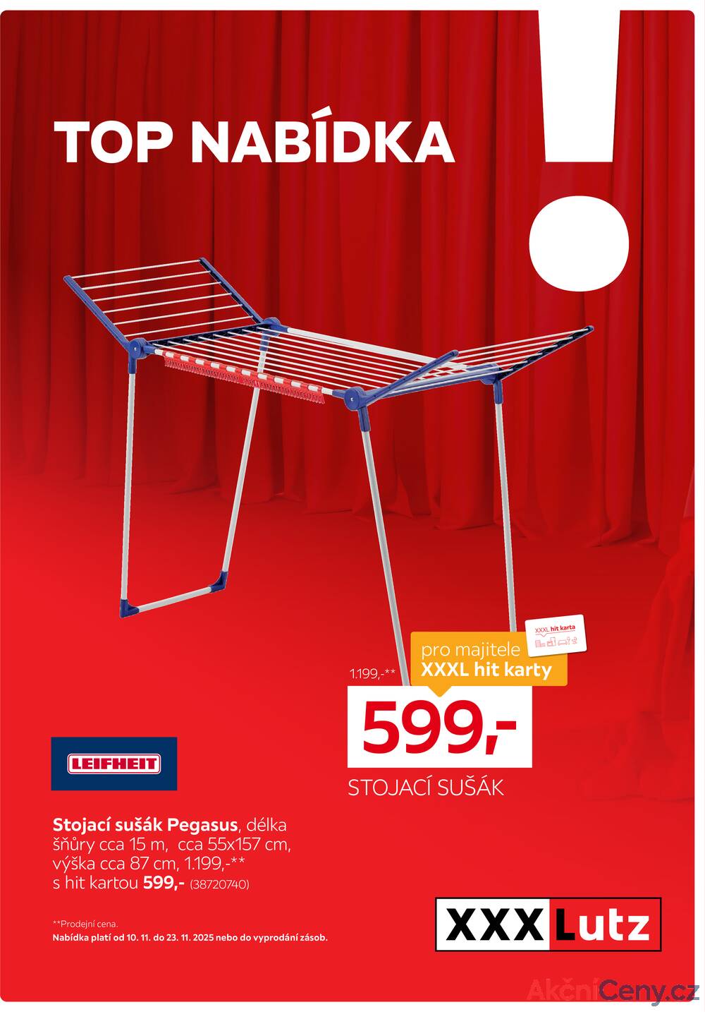 Leták XXXLutz - XXXLutz Top nabídka II. 10.11. - 23.11. - strana 1