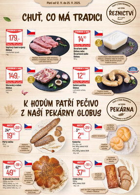 Akční leták Globus 12.11. - 18.11.2025 - Globus Praha - Centrum Černý Most