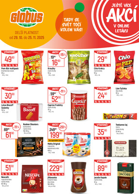 Akční leták Globus 12.11. - 18.11.2025 - Globus Praha - Centrum Černý Most