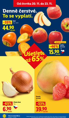 Lidl Čtvrtek od 20.11. do 23.11.2025