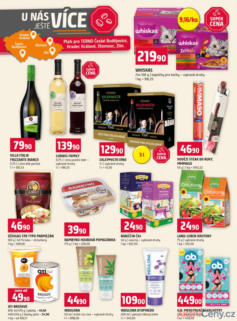 Leták Terno - Terno České Budějovice, Hradec Králové, Olomouc, Třeboň, Trhové sviny, Bechyně, Týn nad Vltavou od 19.11. do 25.11.2025 - strana 19 Leták Terno - Terno České Budějovice, Hradec Králové, Olomouc, Třeboň, Trhové sviny, Bechyně, Týn nad Vltavou od 19.11. do 25.11.2025 - strana 19