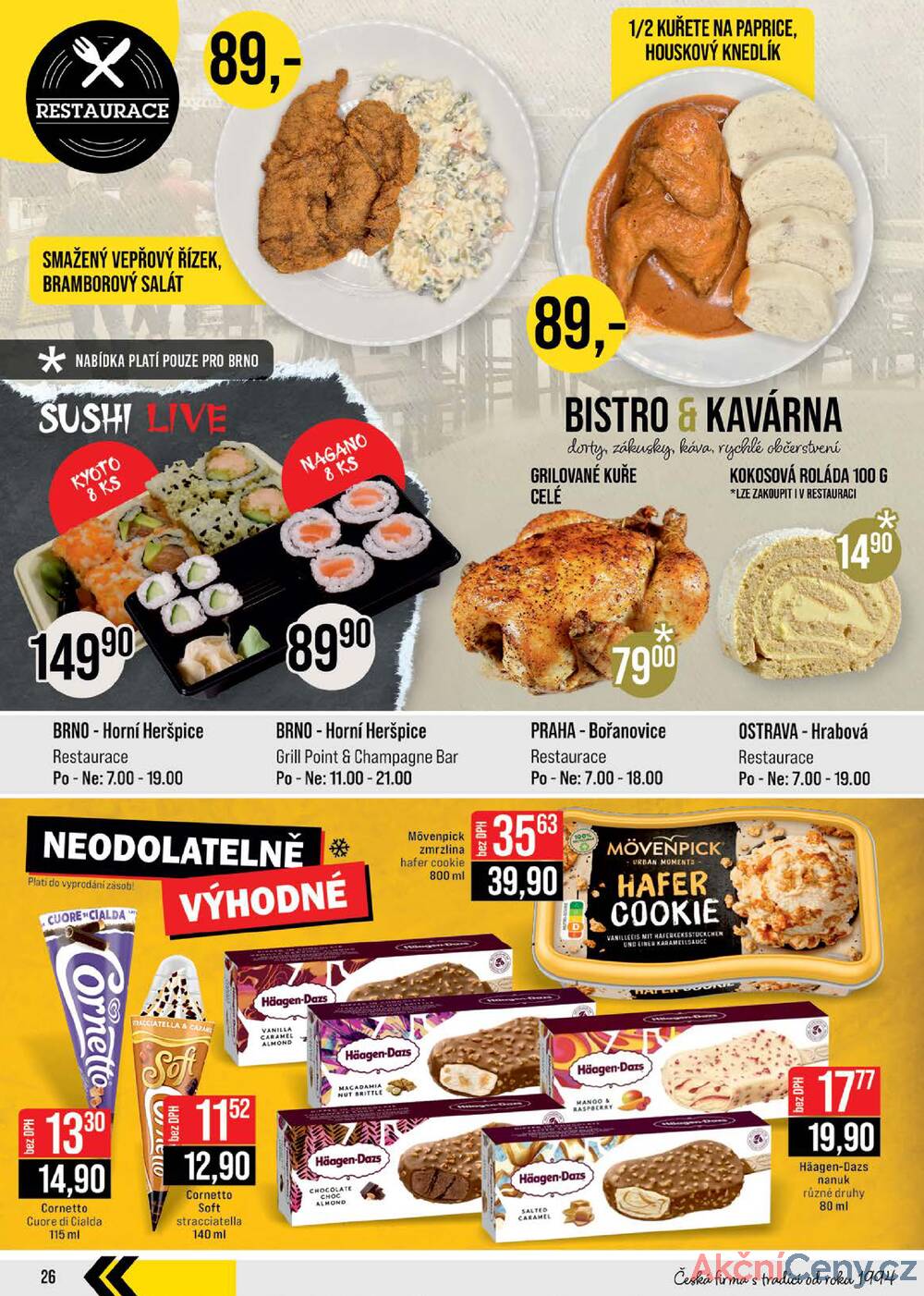 Leták JIP - JIP Cash & Carry Brno, Praha, Ostrava, Jilemnice, Pardubice, Ostrava, Karlovy Vary, Olomouc a Zlín od 26.11. do 2.12.2025 - strana 26