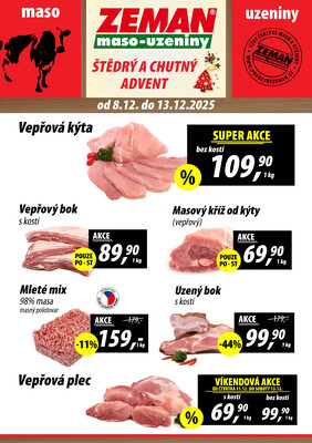 ZEMAN maso-uzeniny : 2 letáky