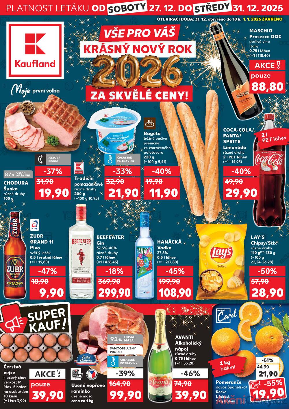 Leták Kaufland - Kaufland 27.12. - 31.12. - Kaufland - Beroun - strana 1