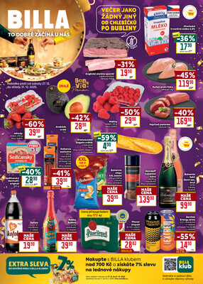 Leták Billa  od 27.12. do 31.12.2025