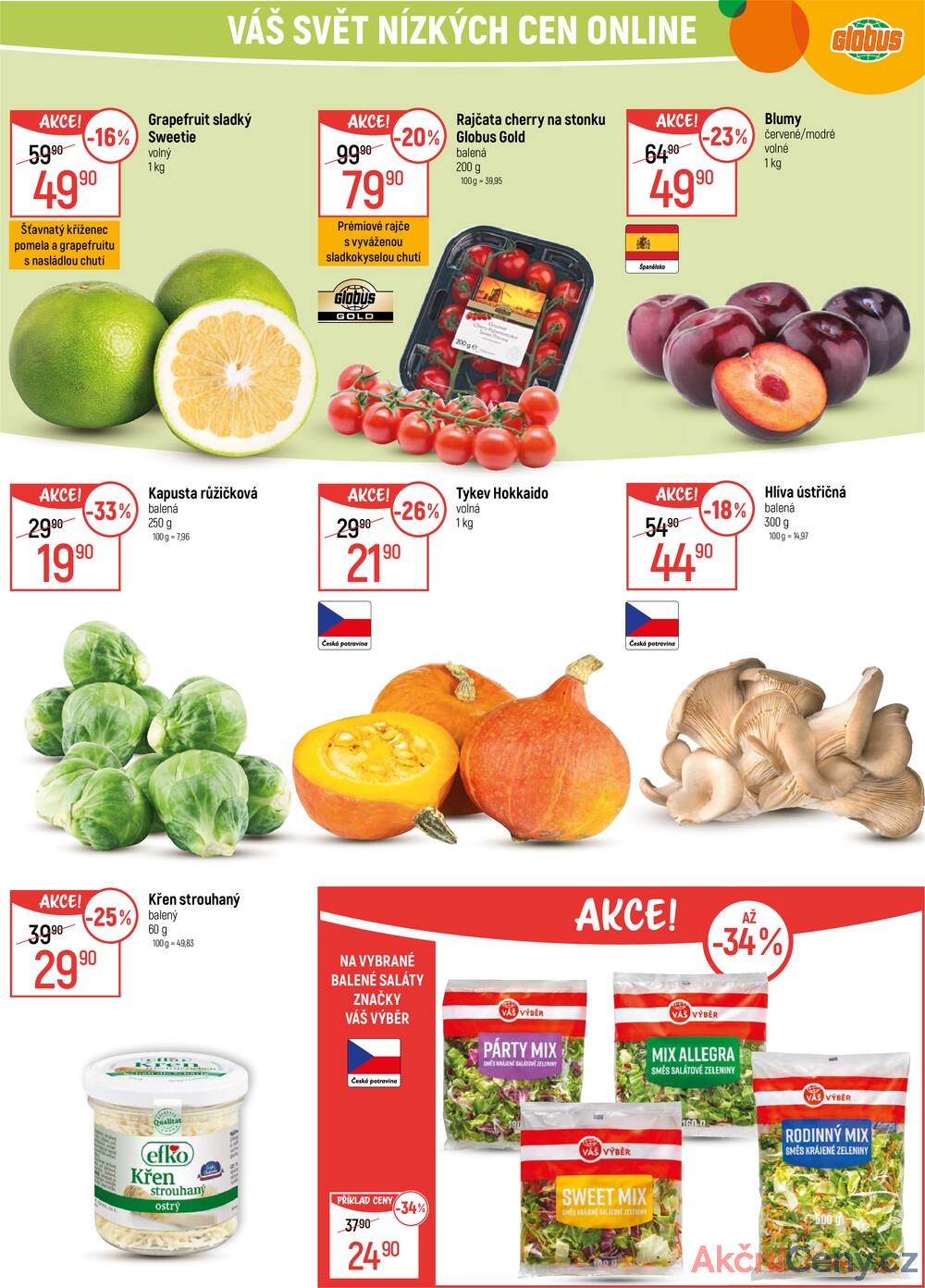 Leták Globus - Akční leták Globus 27.12. - 31.12.2025 - Globus Praha - Centrum Černý Most - strana 1