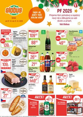 Leták Akční leták Globus 27.12. - 31.12.2025 - Globus Brno Ivanovice