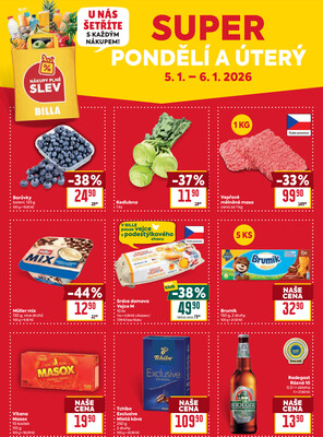 Billa malý leták od 2.1. do 6.1.2026