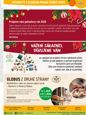 Akční leták Globus 2.1. - 6.1.2026 - Globus Praha - Centrum Černý Most