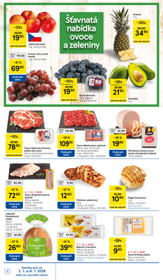 Tesco supermarkety od 2.1. do 6.1.2026