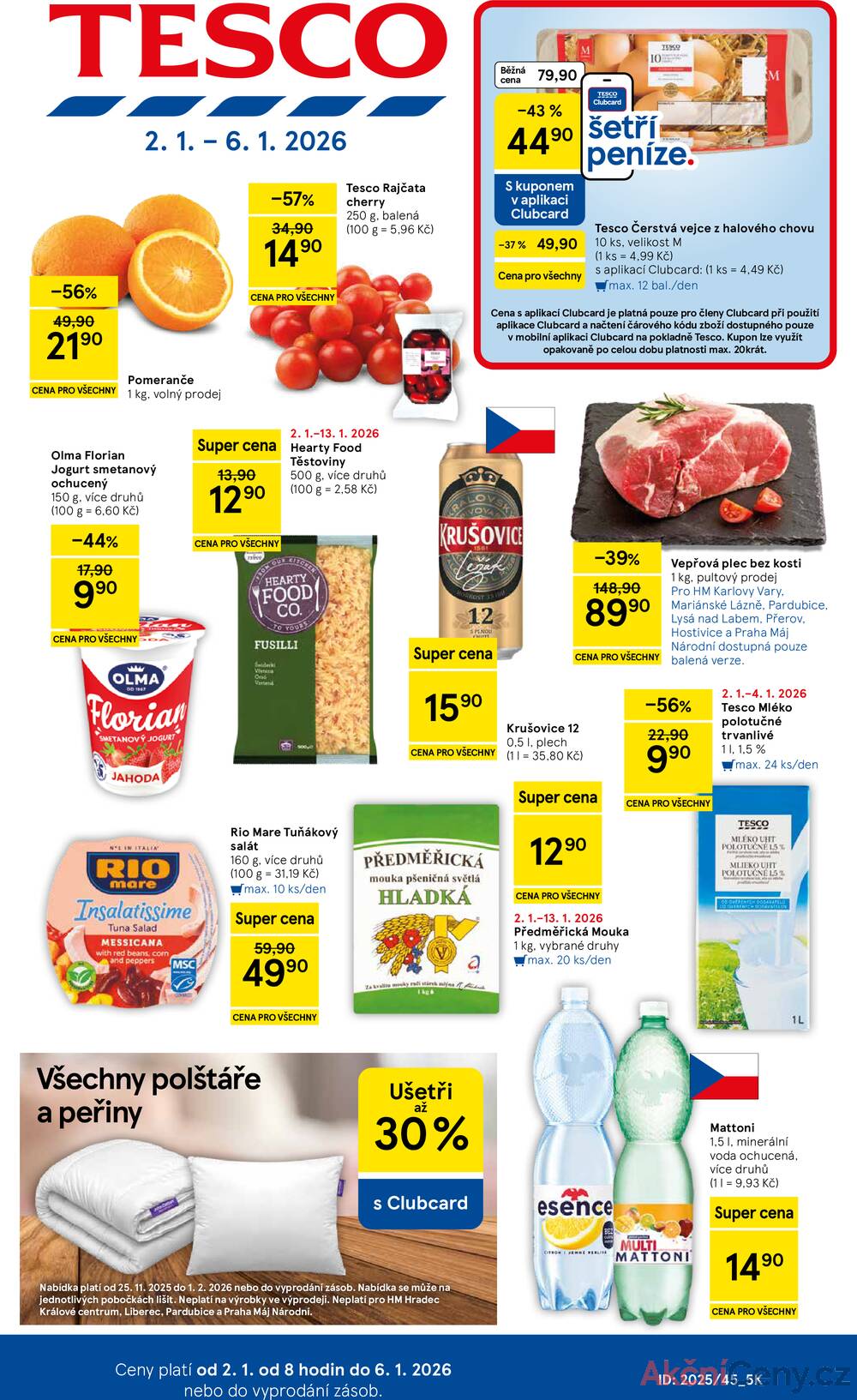Leták Tesco - Tesco malé hypermarkety od 2.1. do 6.1.2026 - strana 1