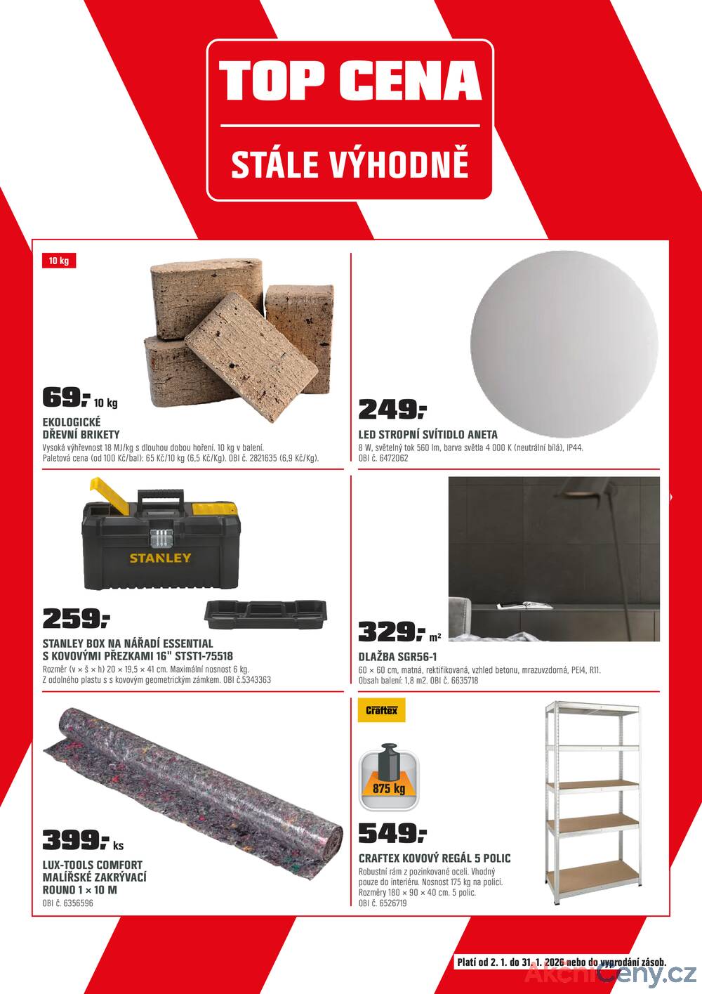 OBI od 16.1. do 31.1.2026