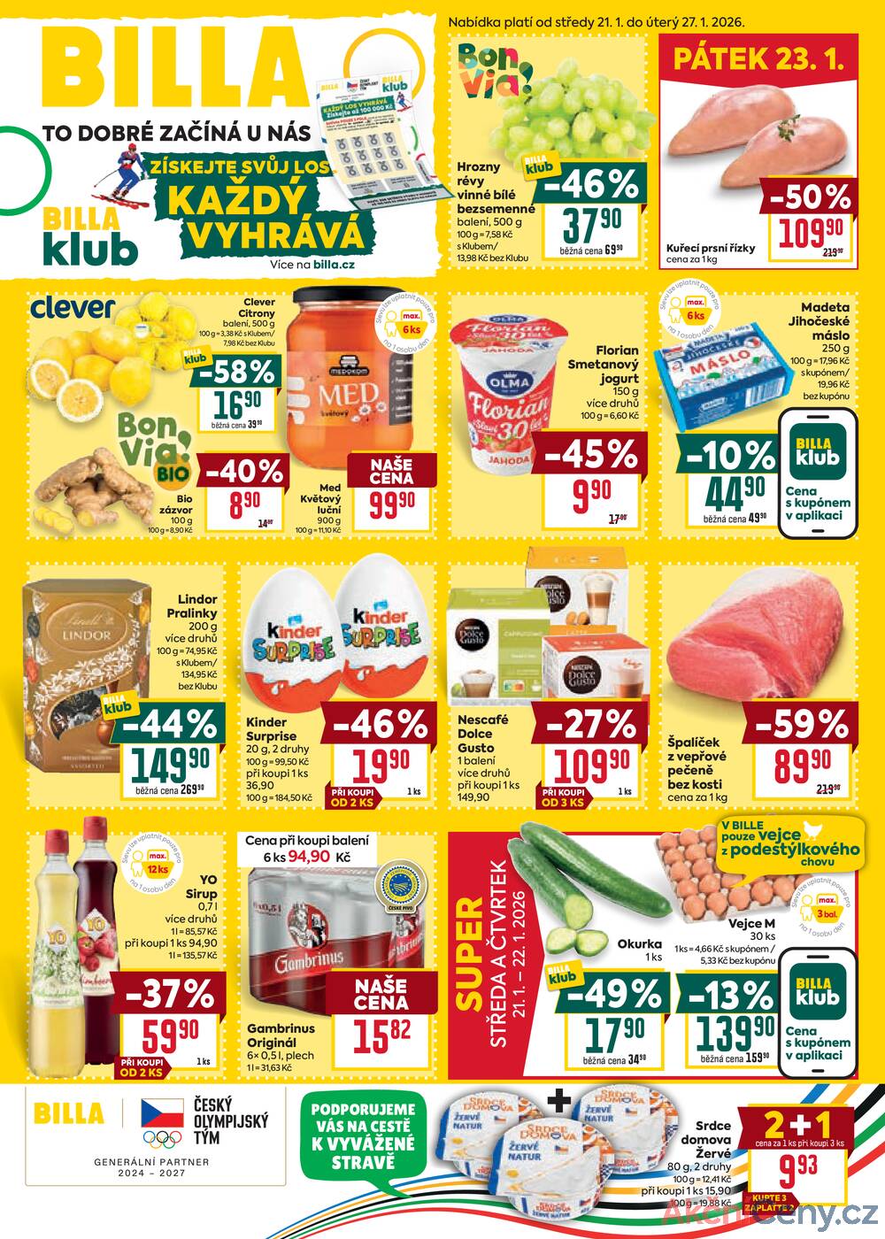 Leták BILLA - Billa  od 21.1. do 27.1.2026 - strana 1